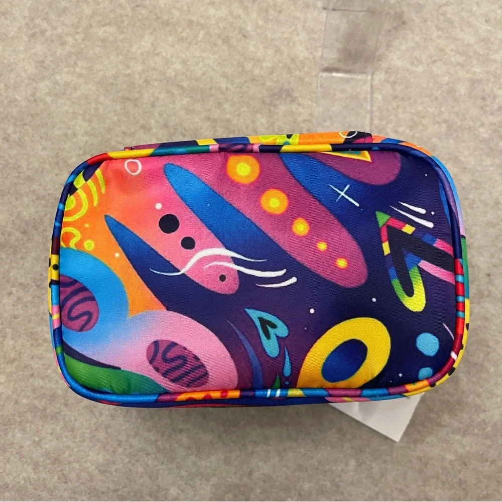 Jason Naylor Conair Collaboration Cosmetic Makeup zip Plouch Black Multicolor